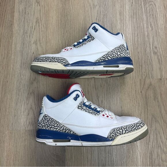 Jordan 3 OG True Blue 2016 men’s size 11.5 white basketball swoosh - Picture 7 of 12